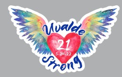NEW DESIGN - Uvalde Strong Watercolor Wings Decal